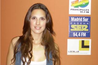 La cantante y actriz Nuria Ferg en los estudios de Cadena Ser Madrid Sur.