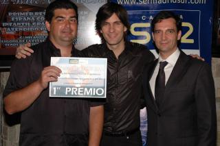 El crucero de la SER 2011: Ral Castro, ganador del concurso, Fran Dieli y Florencio Torres.