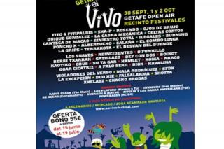 Setenta grupos espaoles tocarn en el festival Getafe En Vivo que se ha presentado en Madrid.