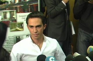 Alberto Contador proclama su inocencia en Pinto tras dar positivo por clembuterol