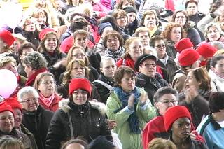 9.000 mujeres marchan por la igualdad en Fuenlabrada en el Da de la Mujer.