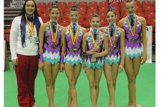El club de Gimnasia rtmica de Valdemoro logra la medalla de bronce en el campeonato de Espaa.
