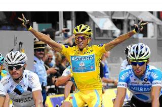 Pinto tendr una glorieta con la imagen de Alberto Contador cuando gan el Tour de 2010