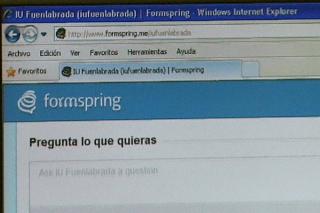 IU de Fuenlabrada crea un perfil en Formspring para interactuar con su electorado.