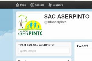 La empresa pblica Aserpinto crea un perfil en Twitter para acercase a los ciudadanos.