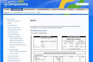 El Ayuntamiento de Ciempozuelos publica en su web los salarios y asignaciones de los concejales.