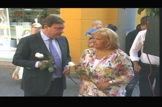 Juan Soler y la presidenta de la AVT homenajean a Miguel ngel Blanco en el 15 aniversario de su asesinato.