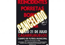 El Ayuntamiento de Casarrubuelos cancela el festival de rock de Reincidentes, Porretas y Boicot