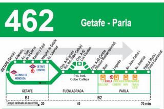 El Consorcio de Transportes modifica el itinerario de la lnea 462 de autobs entre Getafe y Parla a su paso por Cobo Calleja.