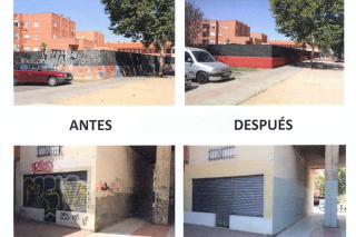 La Polica Local de Humanes detiene a tres grafiteros en plena campaa de limpieza de pintadas emprendida por el Ayuntamiento.