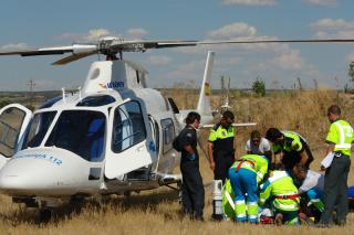 Herido grave un varn de 60 aos tras sufrir un accidente de trfico en San Martn de la Vega