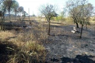 Un incendio de pastos pone en peligro la residencia de nios de la CEMU en Legans.