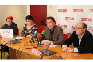 El sindicato Comisiones Obreras llama al boicot de consumo de Coca Cola en la regin. (firma_Fran Lorente, CCOO Madrid).