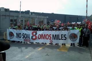 Cerca de 3.000 personas se manifiestan en Getafe en apoyo a los 8 sindicalistas de Airbus procesados.
