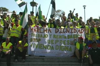 Las Marchas por la Dignidad llegan al sur de Madrid. 
