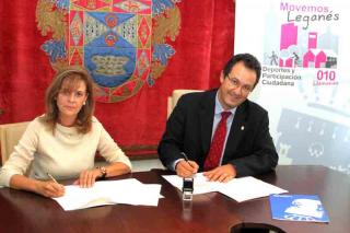 Ayuntamiento y CD Legans firman su convenio de colaboracin con 362.000 euros de apoyo municipal