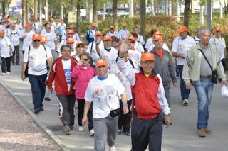 Más de 500 mayores de Valdemoro, Pinto y Ciempozuelos realizan una caminata solidaria