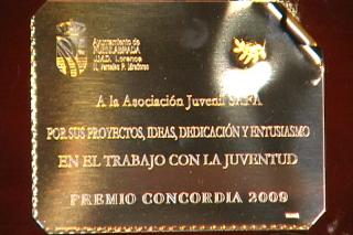 Un premio a la Concordia de los nios de Fuenlabrada.