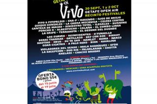 Setenta grupos espaoles tocarn en el festival En Vivo que se celebrar durante tres das en Getafe.